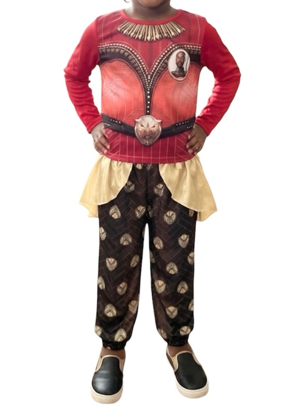 Wakanda Forever Black Red Panther Long-sleeve Halloween Costume Size: 4/5. - Picture 5 of 5